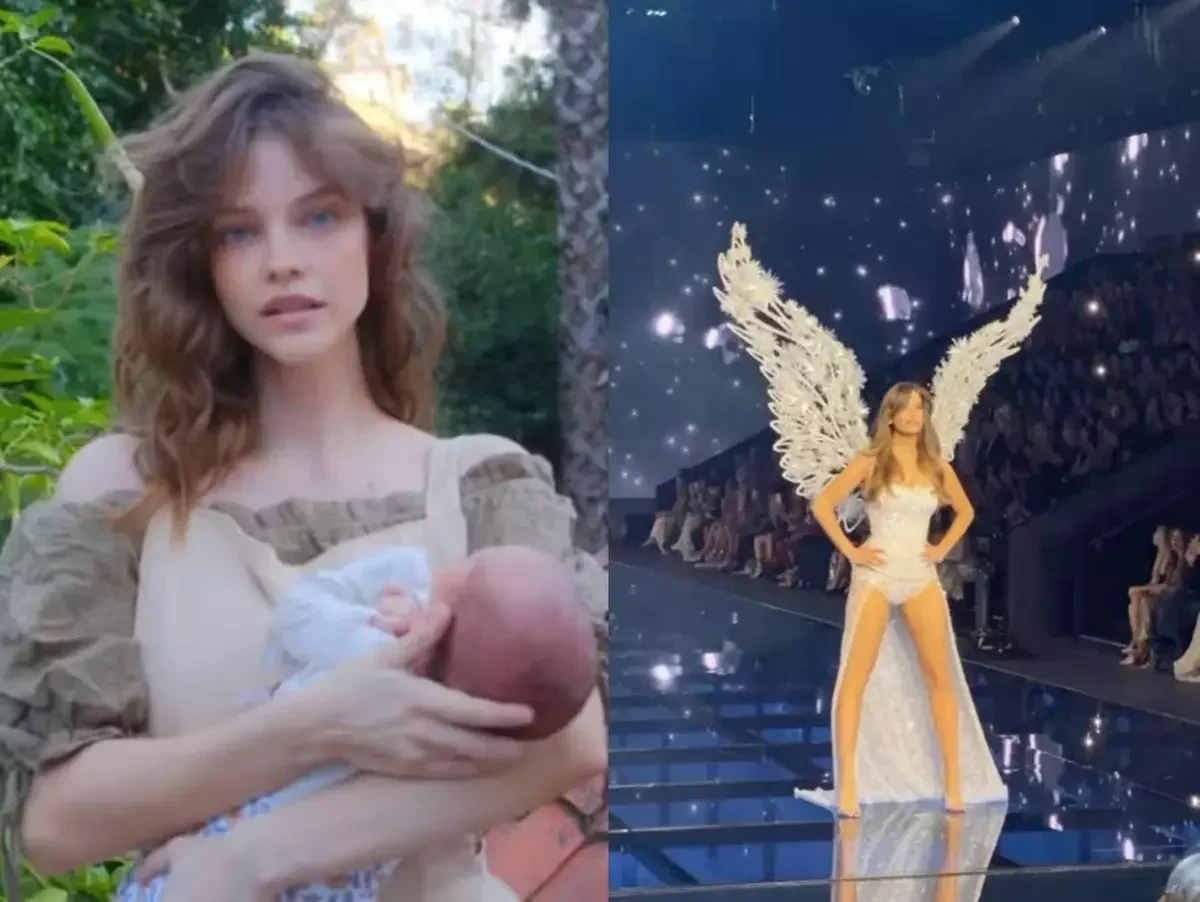 Barbara Palvin volta à passarela seis semanas após o parto