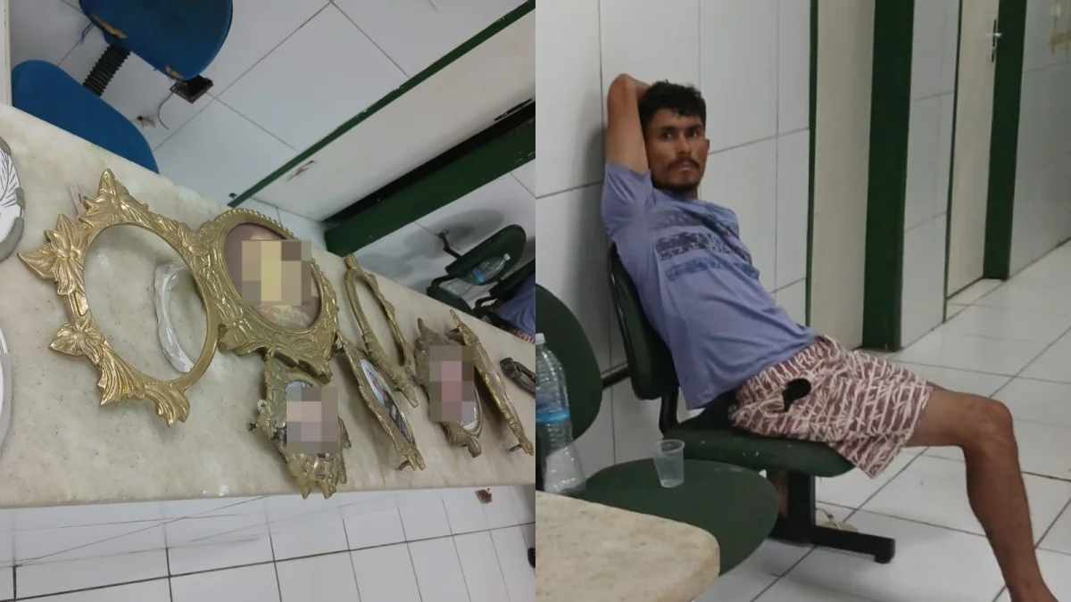 Crateús: homem de 26 anos é preso por furtar placas de jazigo