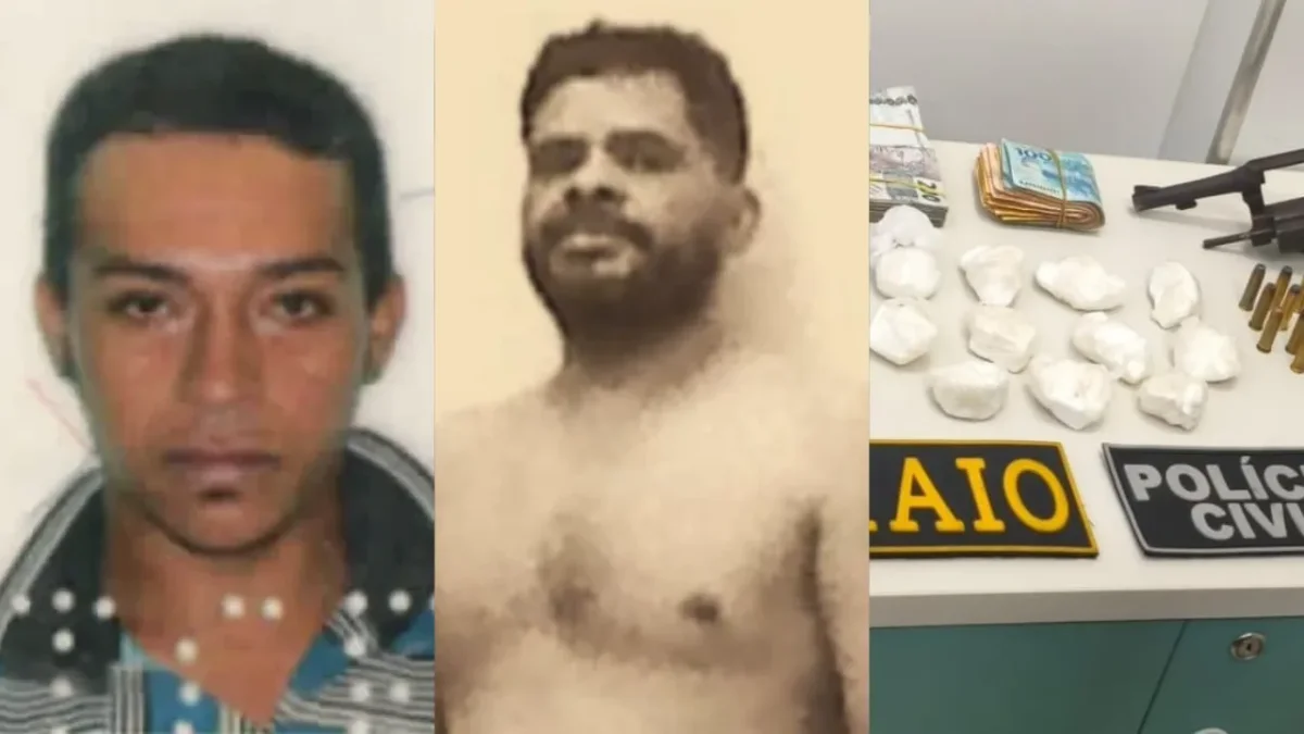 Edi e Samuel: presos em Barbalha com 282g de cocaína e revólver