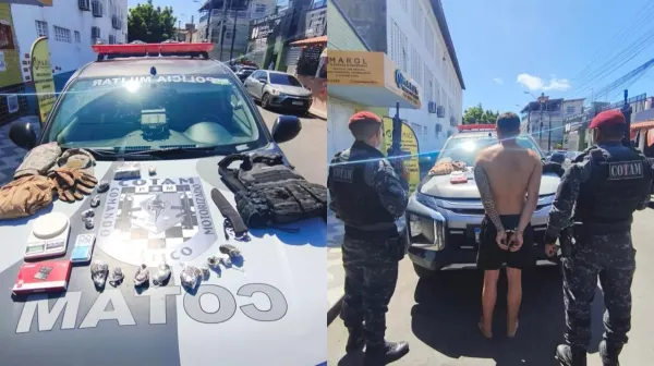 Ítalo Ramon Lima Santos preso com 457 g de maconha e itens táticos