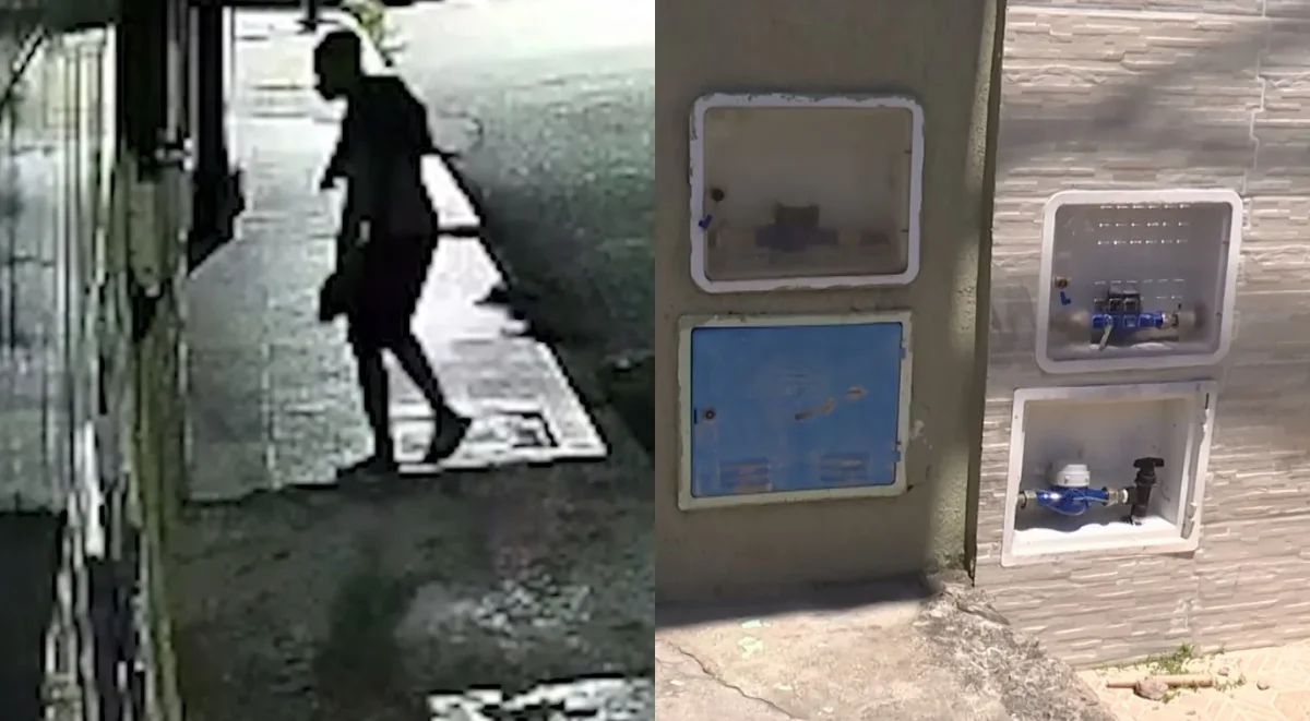 Jardim das Oliveiras: homem é flagrado furtando 2 hidrômetros na madrugada