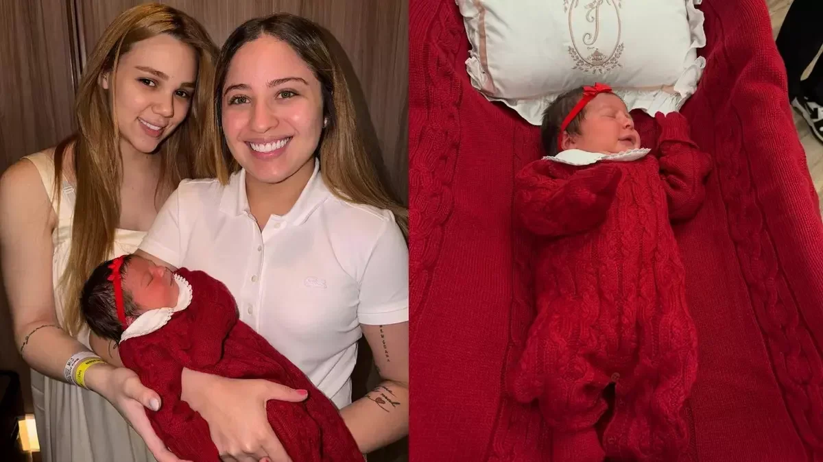 Júlia Ribeiro relata indução e laceração no parto da filha Isabela