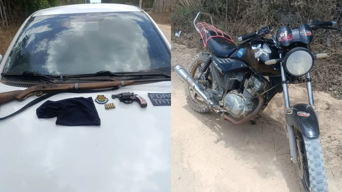 Polícia Militar do Ceará prende dois com revólver .38 em Martinópole