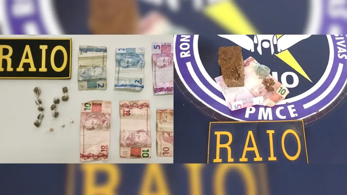 RAIO apreende 104,8 g de maconha em Lavras e atua no Cariri