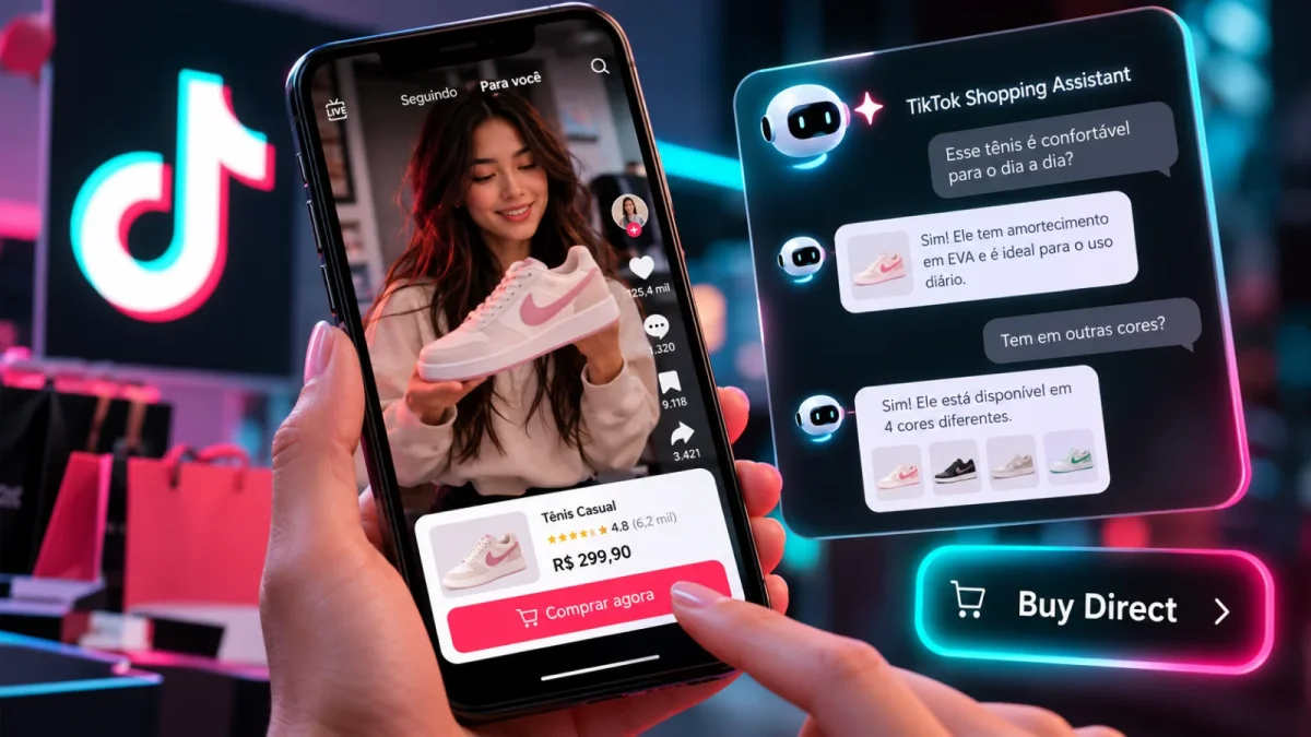 TikTok: compras guiadas por IA com Shopping Assistant