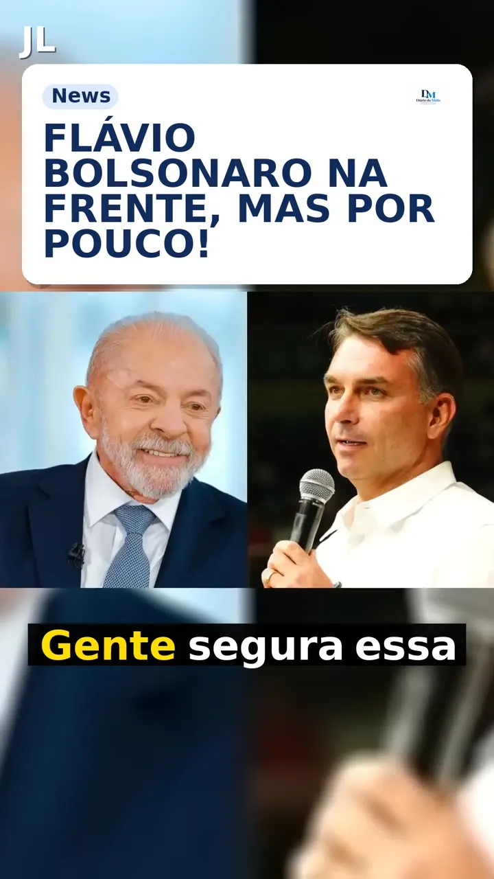 Flávio Bolsonaro 49,8% no 2º turno: liderança apertada sobre Lula